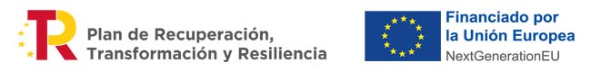 Plan de Recuperación, transformación y resiliencia gobierno de españa. Financiado con Fondos FEDER de la Unión Europea.